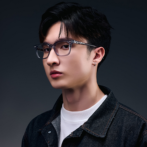 Lenskart STUDIO Gray Transparent Full Rim Square right side