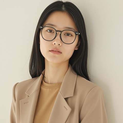 Lenskart STUDIO Gray Transparent Full Rim Square left side
