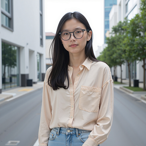 Lenskart STUDIO Gray Transparent Full Rim Square right side