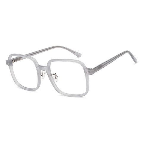 Lenskart Gray Transparent Full Rim Square left side