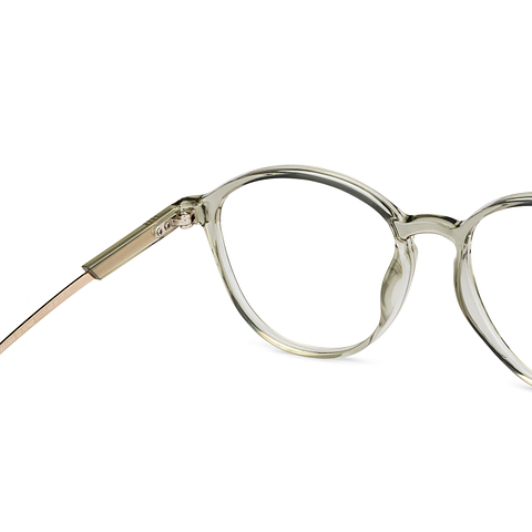 Lenskart Air Online Gray Transparent Full Rim Round right side