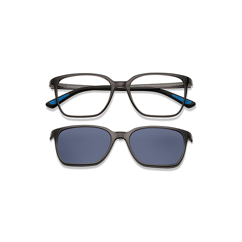 Lenskart Air Gray Transparent Full Rim Square right side