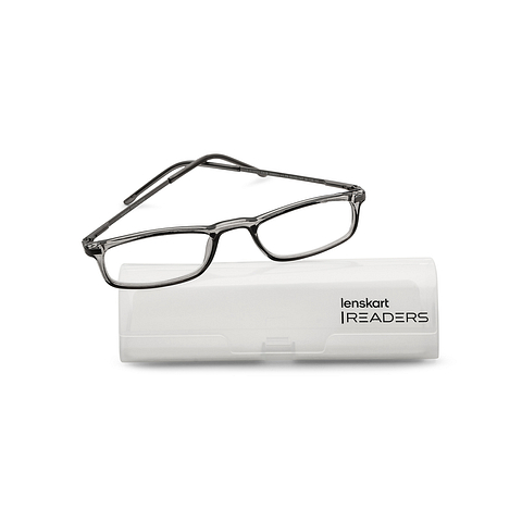 Lenskart READERS Gray Dark Gunmetal Full Rim Rectangle Lenskart READERS LR E13701 Only for 1 75 Prefitted Powers right side