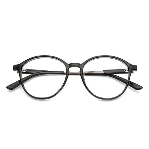 Lenskart Air Online Gray Transparent Full Rim Round left side