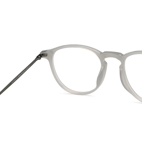 Lenskart Air Online Gray Transparent Full Rim Round right side