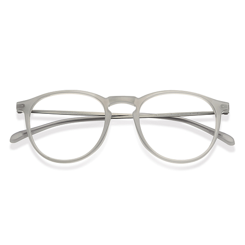 Lenskart Air Online Gray Transparent Full Rim Round left side