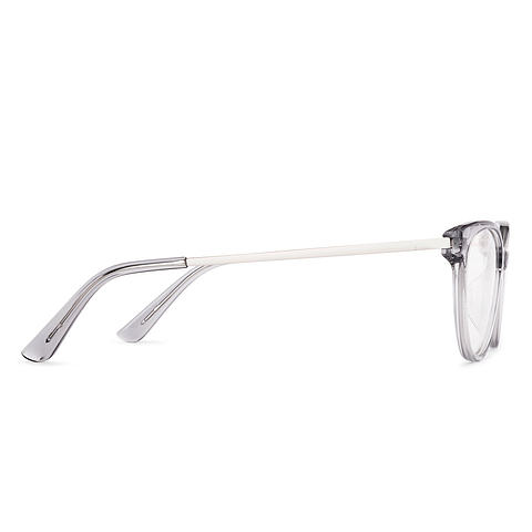 Lenskart Gray Transparent Full Rim Cat Eye left side