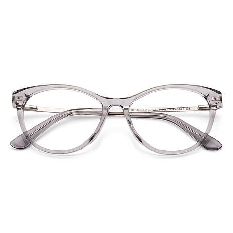 Lenskart Gray Transparent Full Rim Cat Eye left side