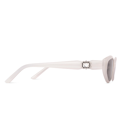 Lenskart STUDIO White Full Rim Cat Eye left side