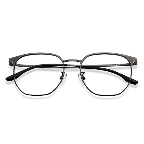 Lenskart Gunmetal Full Rim Rectangle left side