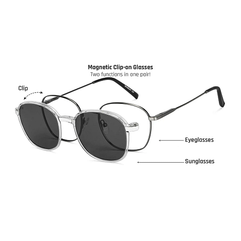 Lenskart Air Mid Gunmetal Full Rim Round left side