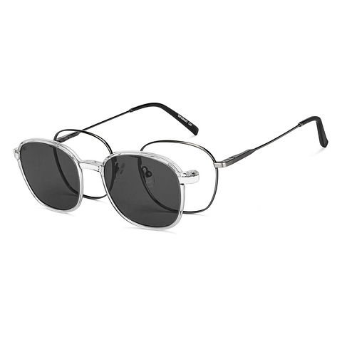 Lenskart Air Mid Gunmetal Full Rim Round left side
