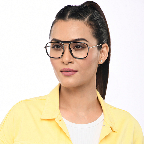 Lenskart Studio Online Dark Gunmetal Full Rim Square left side