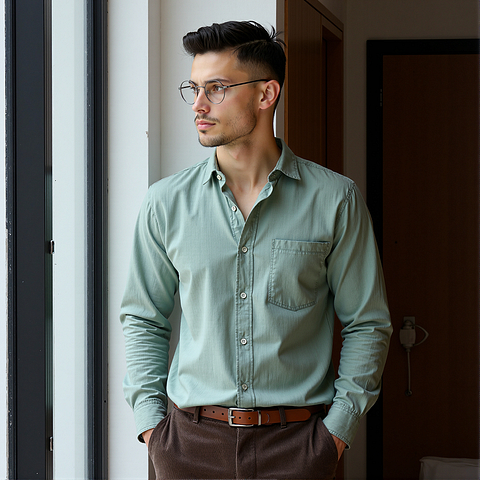 Lenskart Mid Gunmetal Full Rim Round left side