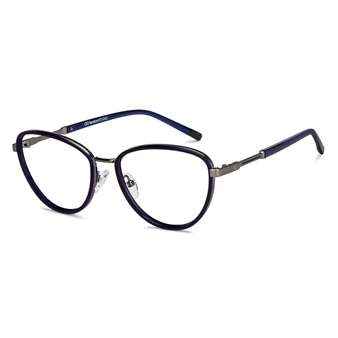 Buy Gunmetal Blue Full Rim Cat Eye Lenskart STUDIO LK E15182-C1