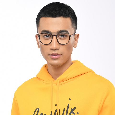 Lenskart Studio Online Dark Brown Full Rim Square right side