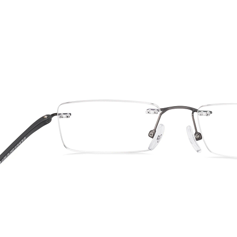 Lenskart Air Online Mid Gunmetal Rimless Rectangle right side