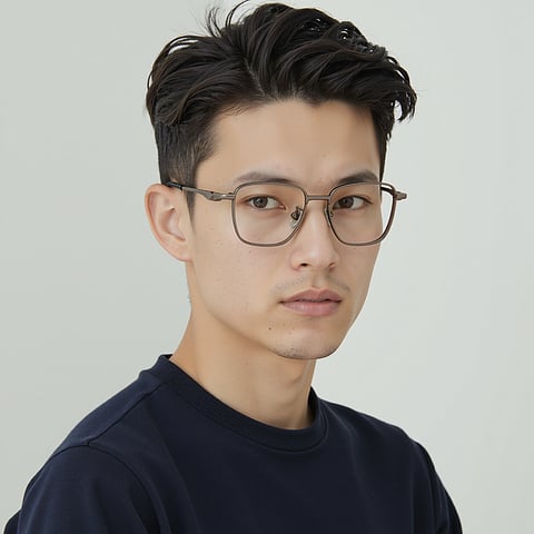 Lenskart STUDIO Gunmetal Full Rim Square right side