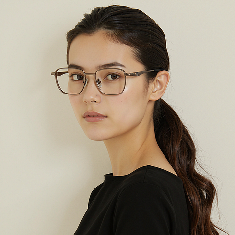 Lenskart STUDIO Gunmetal Full Rim Square left side