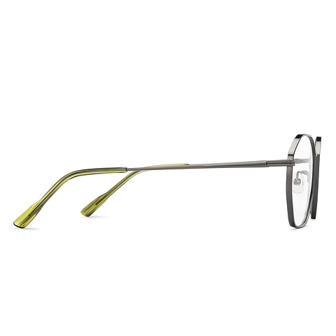 Lenskart Mid Gunmetal Full Rim Round left side