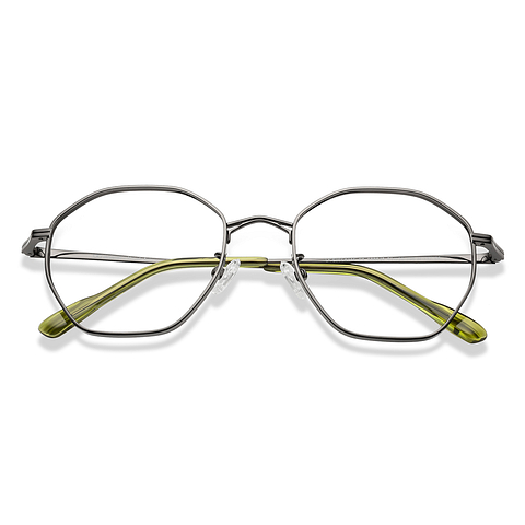 Lenskart Mid Gunmetal Full Rim Round left side