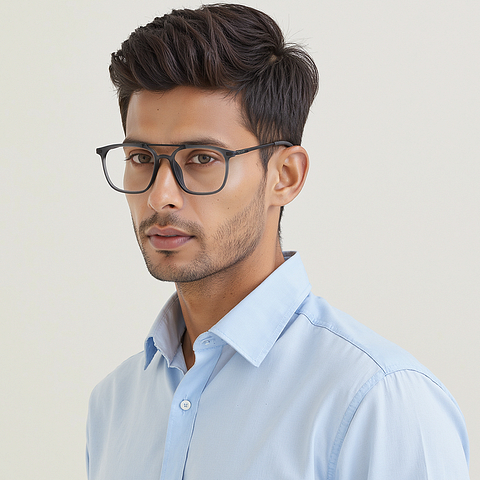 Lenskart Air Mid Gunmetal Full Rim Square left side Lenskart Air Mid Gunmetal Full Rim Square left side