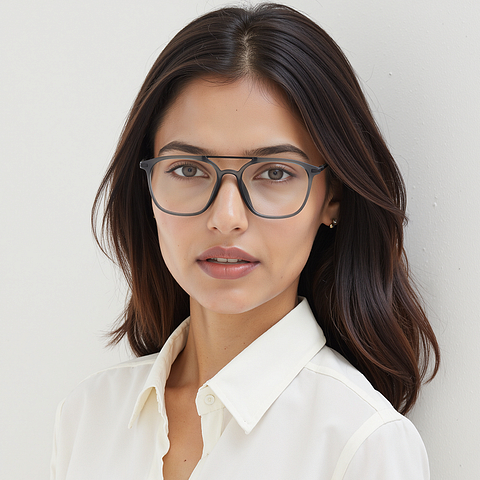 Lenskart Air Mid Gunmetal Full Rim Square left side Lenskart Air Mid Gunmetal Full Rim Square left side