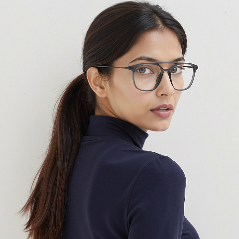 Lenskart Air Mid Gunmetal Full Rim Square right side Lenskart Air Mid Gunmetal Full Rim Square right side