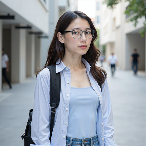 Lenskart Gunmetal Full Rim Square right side