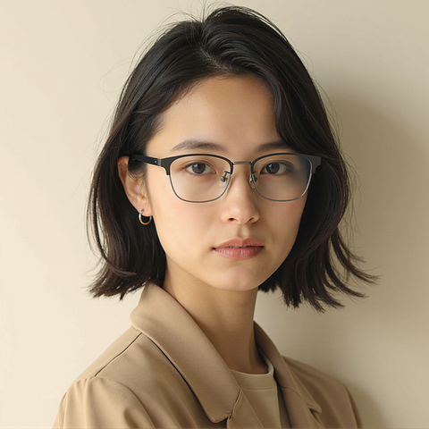 Lenskart Gunmetal Full Rim Square left side