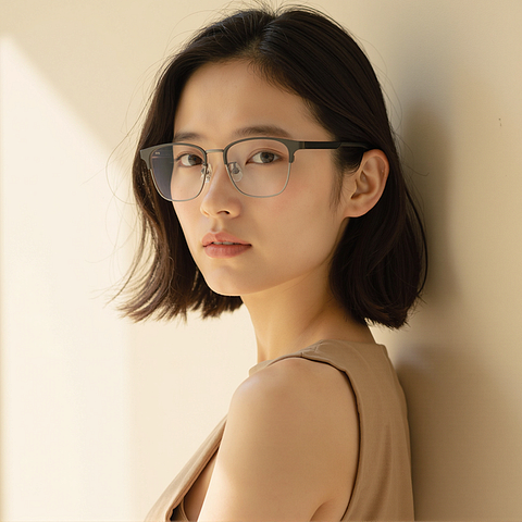 Lenskart Gunmetal Full Rim Square right side