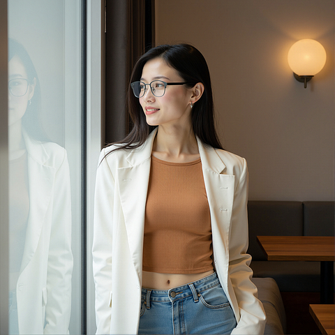 Lenskart Gunmetal Full Rim Square right side