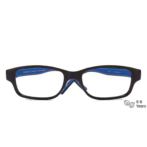 Buy Kids Glasses: Black Blue Full Rim Rectangle Kids 5-8 yrs