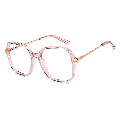 Le Petit Lunetier Pink Full Rim Square left side