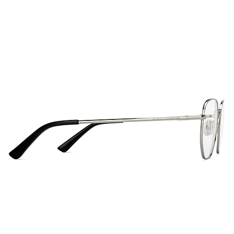 Le Petit Lunetier Silver Full Rim Geometric left side