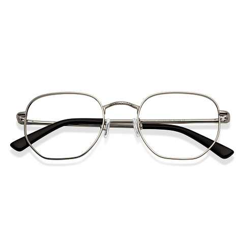 Le Petit Lunetier Silver Full Rim Geometric left side
