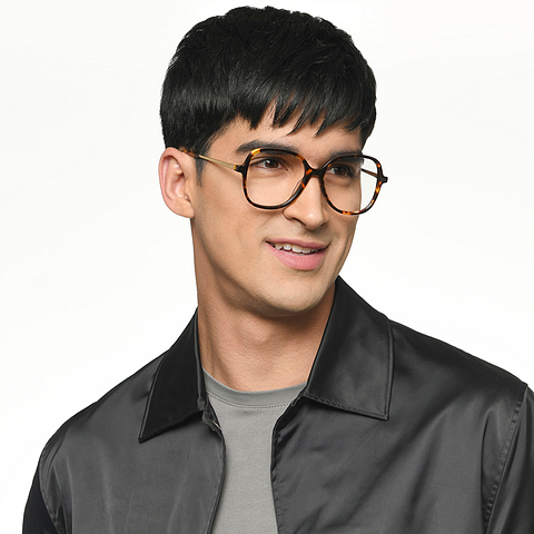 Le Petit Lunetier Tortoise Full Rim Geometric right side