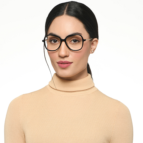 Le Petit Lunetier Black Full Rim Geometric left side