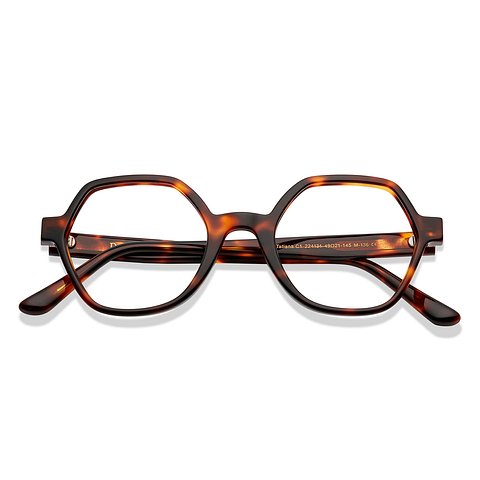Le Petit Lunetier Light Brown Full Rim Geometric right side