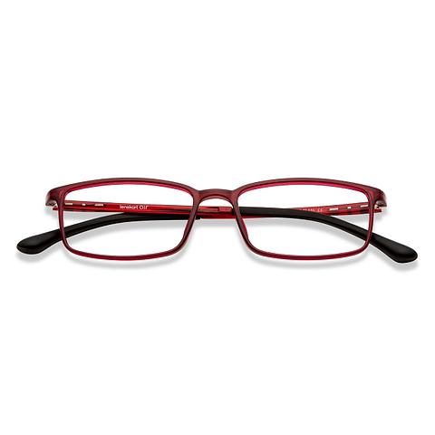 Lenskart Air Online Red Full Rim Rectangle left side
