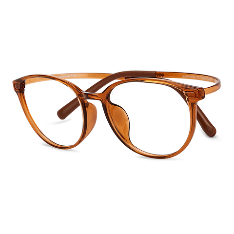 Lenskart Air Online Light Brown Full Rim Round left side