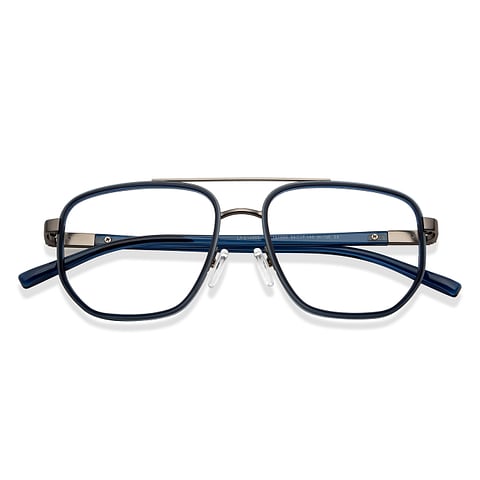 Lenskart Air Online Mid Gunmetal Full Rim Aviator left side