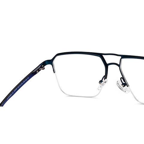 Lenskart Air Online Sky Blue Half Rim Aviator right side
