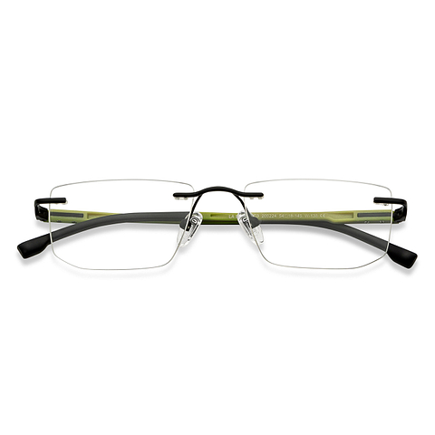Lenskart Air Online Black Rimless Rectangle left side