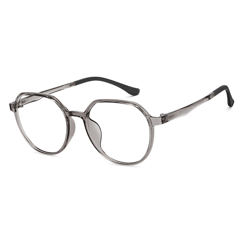 Lenskart Air Online Gray Transparent Full Rim Round right side
