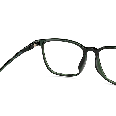Lenskart Air Online Green Transparent Full Rim Square right side