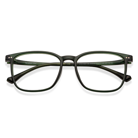 Lenskart Air Online Green Transparent Full Rim Square left side
