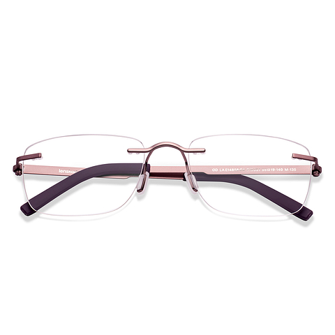 Lenskart Air Online Purple Rimless Rectangle left side