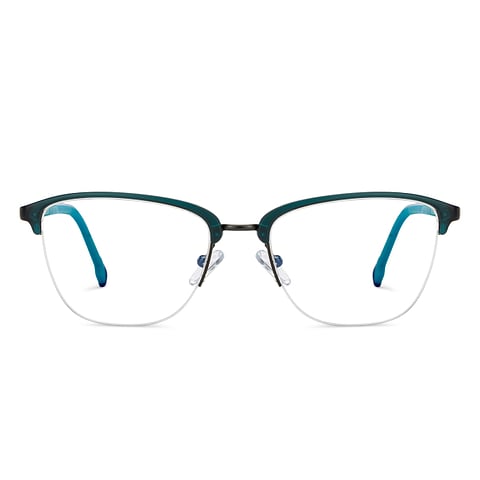 Lenskart Air Online Mid Gunmetal Half Rim Square left side