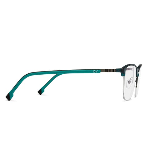 Lenskart Air Online Mid Gunmetal Half Rim Square left side